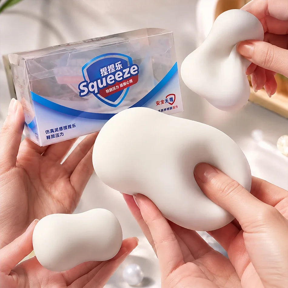 ASMR Crunchy Soap Ball Squishy Stress Ball Filled Soft Squeeze Fidget Toy Anti-Stress Anxiety Relief Hand Decompression Toy