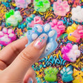 Mini Cute Cat Claw 10PCS Plush Pinch Fun Colorful Halloween Christmas Party Pack Fillers for Pressure Reduction Cartoon Style