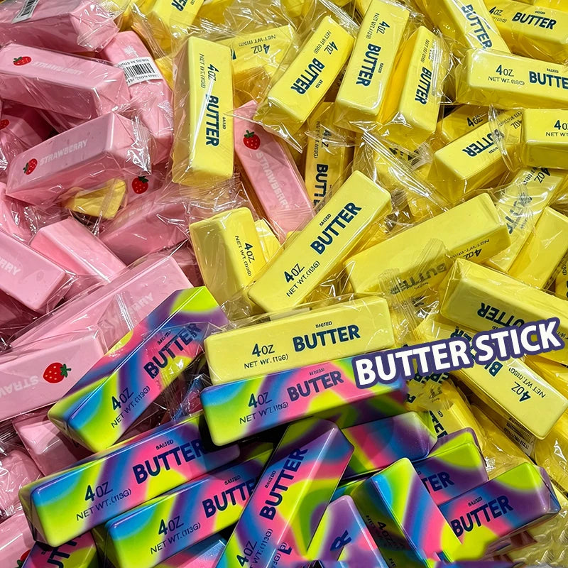 Butter Squishy Super Soft Food Squishy Toys Stress Relief Moist Squeeze Fidget Toy Butter Stick Chocolate Squish Toy Autism Gift