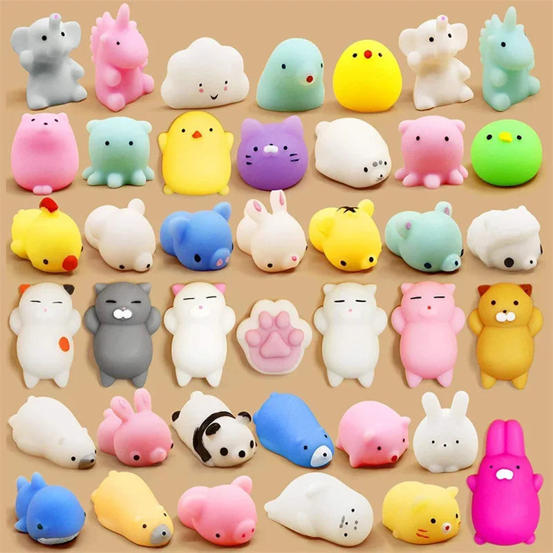 50PCS Mochi Squishies Kawaii Anima Squishy Toys For Kids Antistress Ball Squeeze Party Favors Stress Relief Toys For Birthday