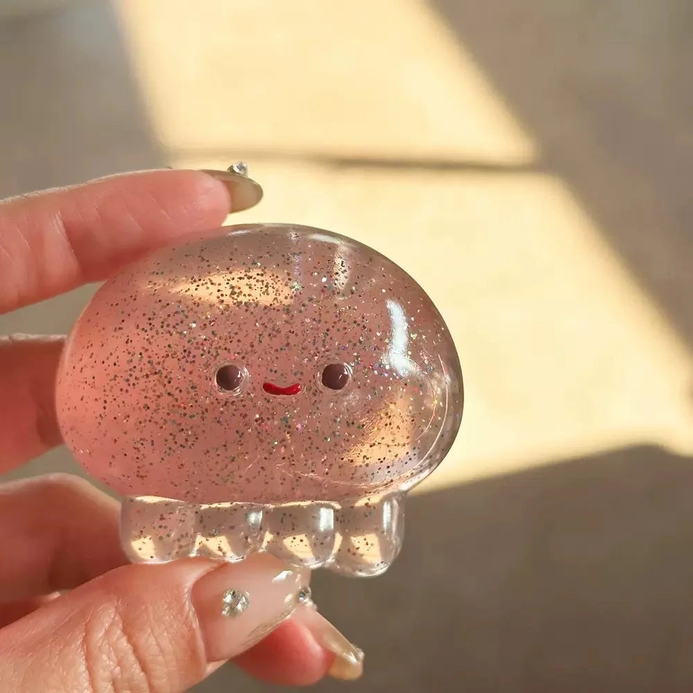 Jellyfish Transparent  Cute and Romantic Mini DIY Squeeze Toy, Novelty Super Fun, Slow Rebound Party Gifts