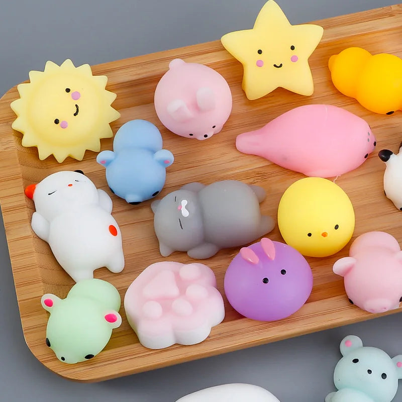 50PCS Mochi Squishies Kawaii Anima Squishy Toys For Kids Antistress Ball Squeeze Party Favors Stress Relief Toys For Birthday