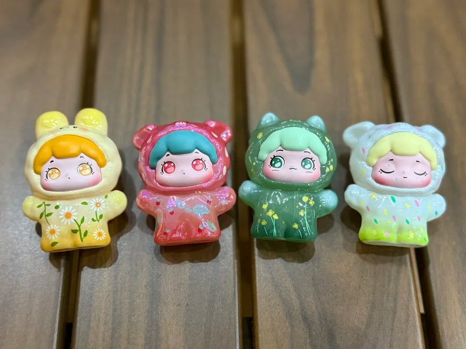 Trendy Pop Baobao Mini Blind Box Spring Travelogue Theme Cute Transparent Granules Desktop Ornament Blind Bag Toy