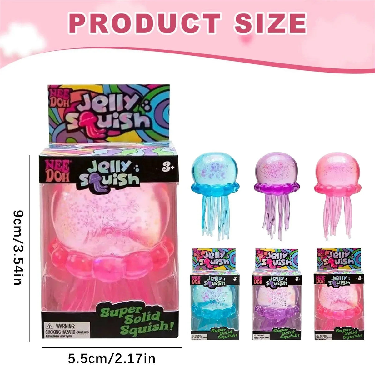 Jellyfish Squeeze Fidget Toy Product Needoh Jellyfish Stress Relief Relax Squishy Anti-Anxiety Squeeze Object For Focus