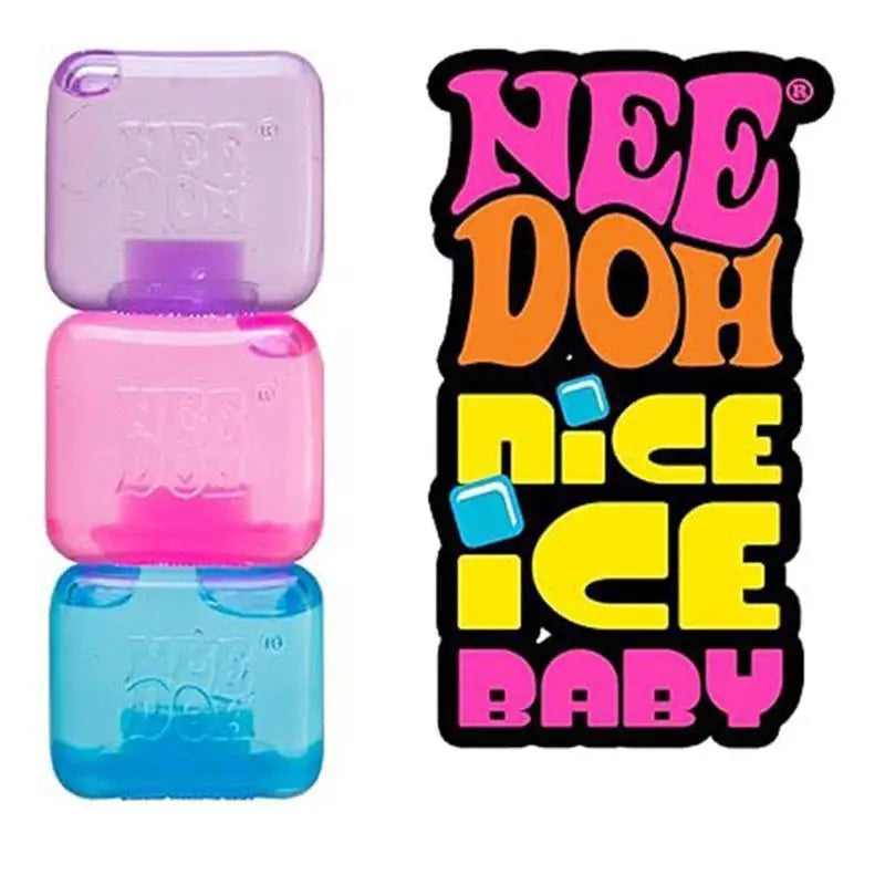 Schylling Needoh Nice Cube Sensory Fidget Stress Relief Squishy Anti-Anxiety Squeeze Object for Focus ADHD Population