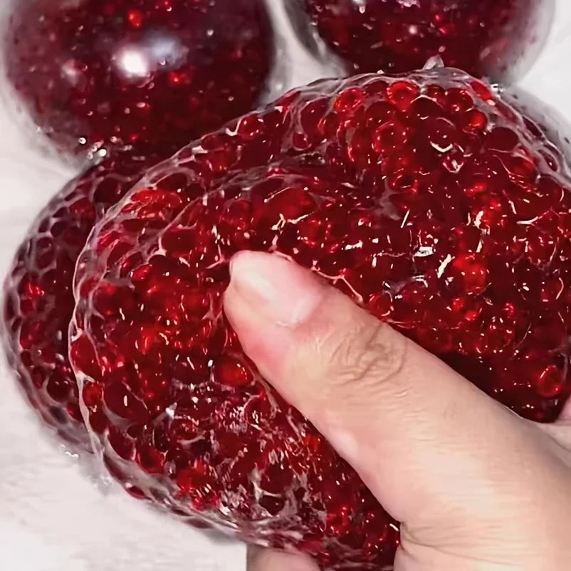 Pomegranate-Shaped Stress Relief Ball Creative Malleable Durable Acrylic Squeeze Handcrafted Toyt