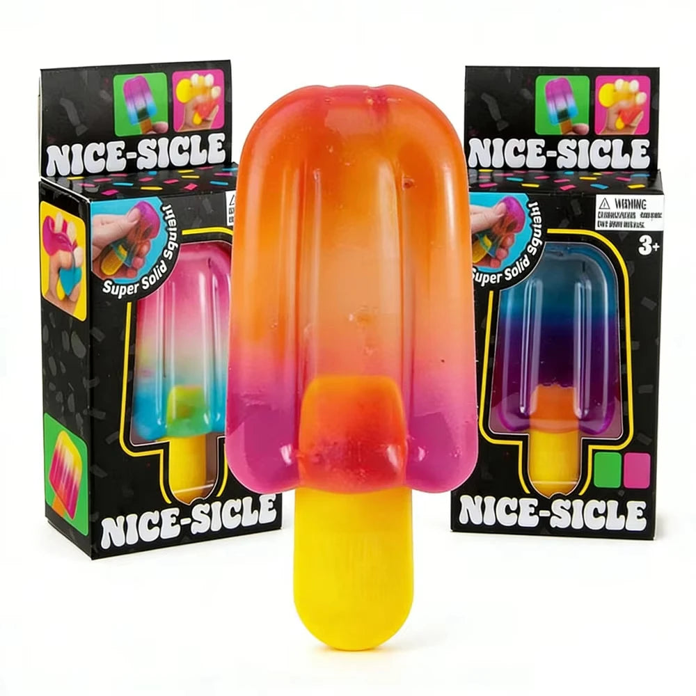 Schylling Needoh Nice Cube Sensory Nice-Sicle Stress Relief Squishy Cube Anti-Anxiety Squeeze Object for Focus ADHD Population