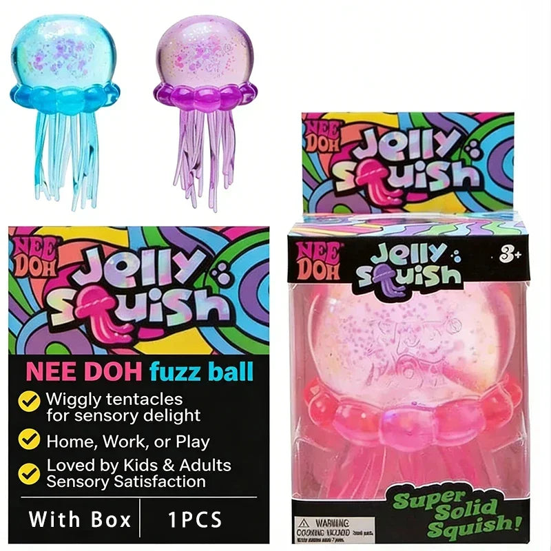 Jellyfish Squeeze Fidget Toy Product Needoh Jellyfish Stress Relief Relax Squishy Anti-Anxiety Squeeze Object For Focus