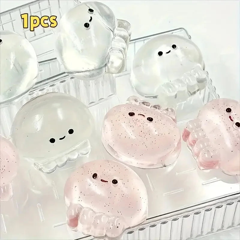 Jellyfish Transparent  Cute and Romantic Mini DIY Squeeze Toy, Novelty Super Fun, Slow Rebound Party Gifts