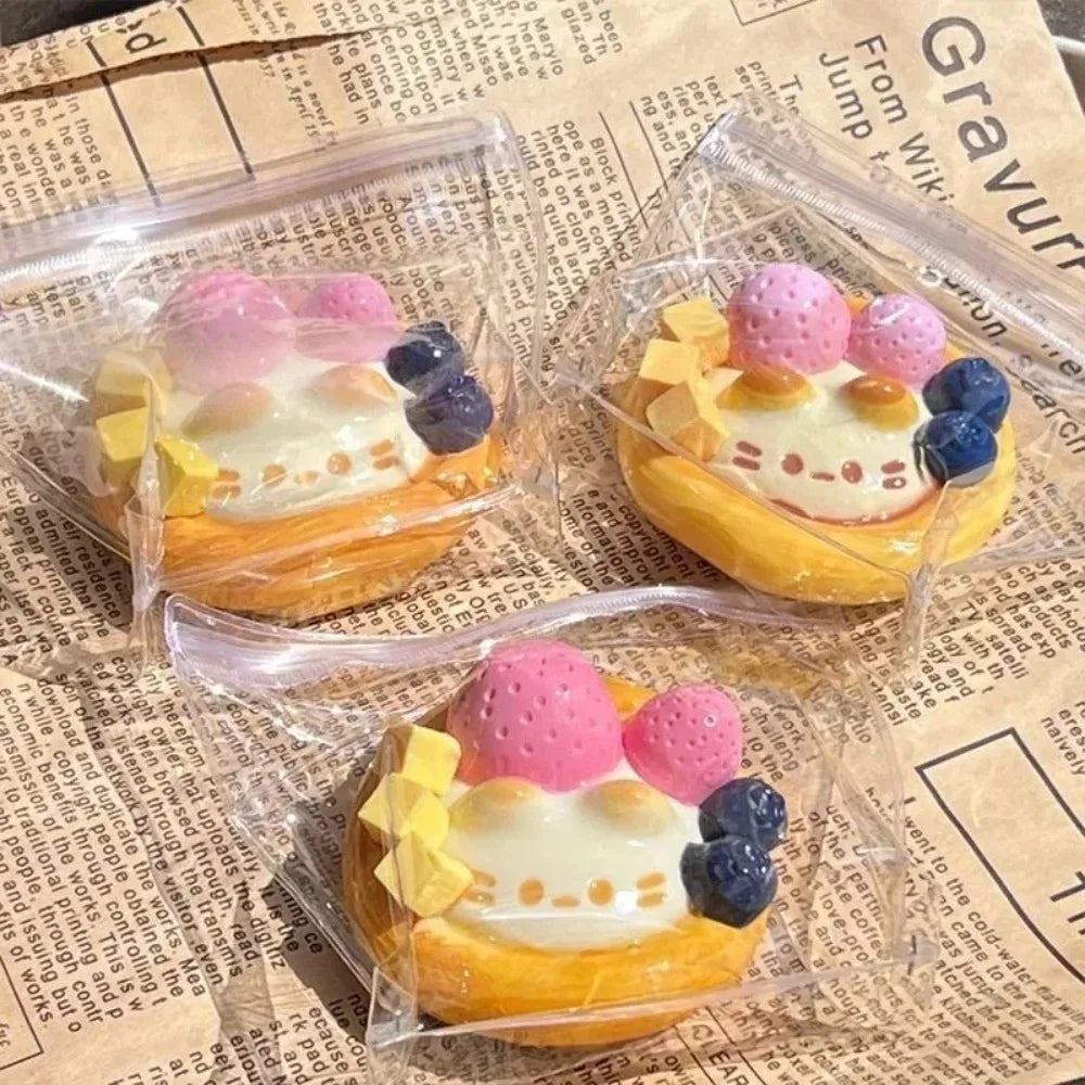 Kawaii Cartoon Egg Tart Antistress Foot Squishy Toy Mochi Squishy Fidget Squeeze Stress Reliever Toy
