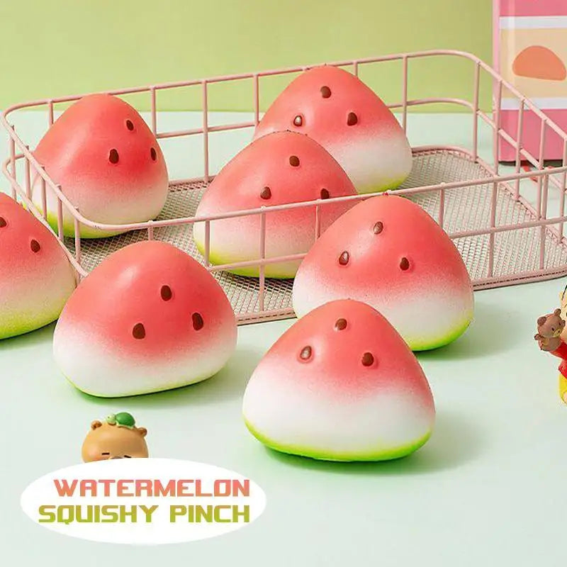 Watermelon Squishy Fidget Toy Anti-Stress Slow Rising Fruit Pinch Squeeze Stress Reliever Funny Pressure Reducer Prop