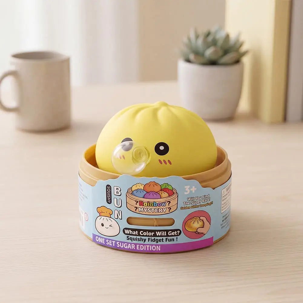 Colorful Squeeze Toy Dumpling Squishies Blow Bubbles Toy Stress Relief Sensory New Bubble-Blowing Fidget Toy for Kids Adults