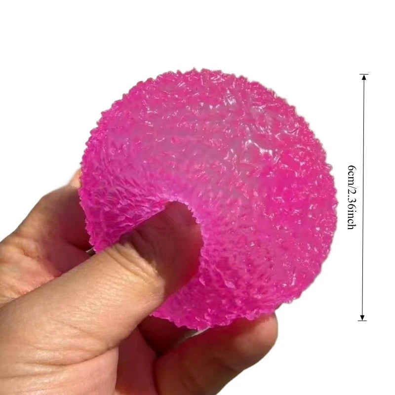 Squishy Ice Ball Maltose Fidgets Toy Super Soft Pink Mochi Slow-rebound Squeeze Toy Anti-Stress Toy for Adults Hand Exercise