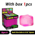 Schylling Needoh Nice Cube Sensory Fidget Stress Relief Squishy Anti-Anxiety Squeeze Object for Focus ADHD Population