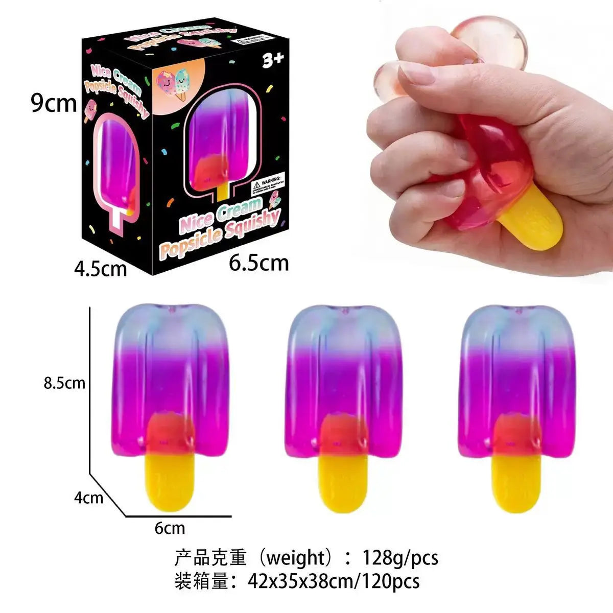 Schylling Needoh Nice Cube Sensory Nice-Sicle Stress Relief Squishy Cube Anti-Anxiety Squeeze Object for Focus ADHD Population